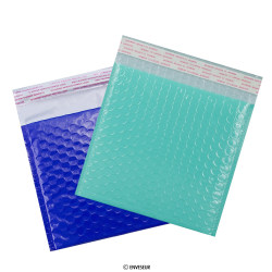 Blue Poly Gloss Bubble Bags