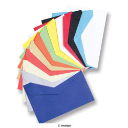 114x162 mm (C6) Envelopes de cor com aba em pico