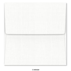 175x175mm White linen announcement envelope