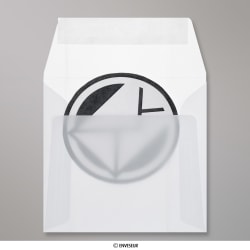 125x125 mm White Translucent Envelope