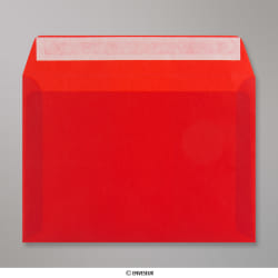 162x229 mm (C5) envelope vermelho translucido