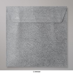130x130 mm envelope com textura - cinzento médio