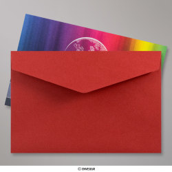 62x94 mm Dark Red V-flap Peel & Seal Envelope