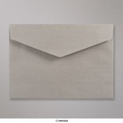 162x229 mm (C5) envelope com aba em pico - Prata
