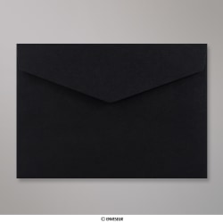 114x162 mm (C6) envelope com aba em pico - preto