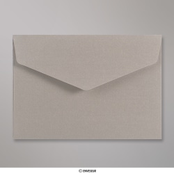 114x162 mm (C6) envelope com aba em pico - Prata