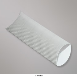 220x110+30 mm (DL) Strieborná vlnitá škatuľka v tvare vankúša