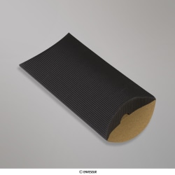 162x114+30 mm (C6) Čierna vlnitá škatuľka v tvare vankúša