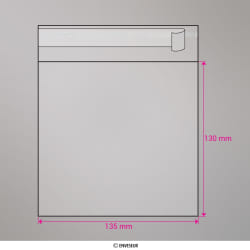 130x135 mm bolsa celofane clara