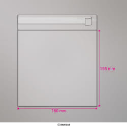 155x160 mm bolsa celofane clara