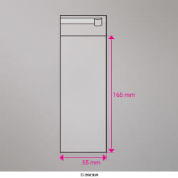 165x65 mm Bolsa celofane clara