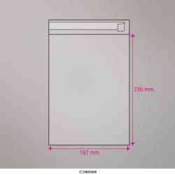 230x167 mm Bolsa celofane clara