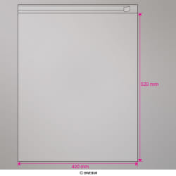 520x420 mm bolsa celofane clara