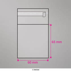 65x60 mm bolsa celofane clara
