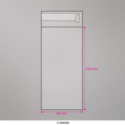 162x80 mm bolsa celofane clara