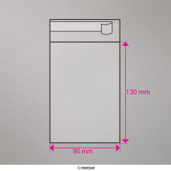 130x90 mm bolsa celofane clara