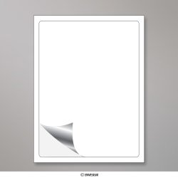 199x289 mm (A4) Etiquetas resistentes - branco