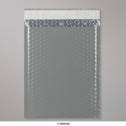 250x180 mm Tmavo-šedá metalická lesklá bublinková obálka