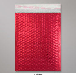 250x180 mm Bolsa com Bolhas Metálica - Vermelho