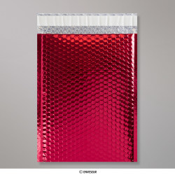 324x230 mm (C4) Bolsa com Bolhas Met&aacute;lica - Vermelho