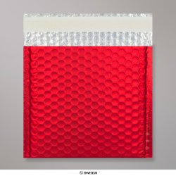 165x165 mm Red Metallic Matt Bubble Bag