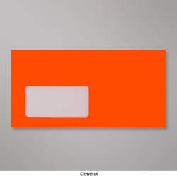 110x220 mm (DL) Neon Rood Envelop met Venster