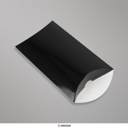 162x114+35 mm (C6) Čierna škatuľka v tvare vankúša