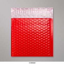 165x165 mm Rood Poly Glans Bubbel Tasje