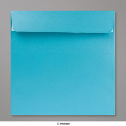 170x170 mm Babyblauwe parelmoer-envelop
