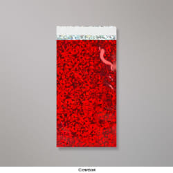 229x114 mm Rood Holographisch Folie Tasje