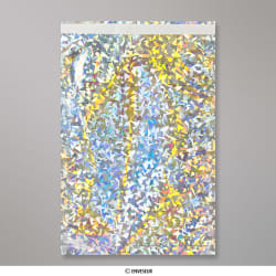 229x162 mm (C5) Zilverkleurige, holografische folie-enveloppen