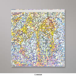 220x220 mm bolsa de papel de prata - holografico