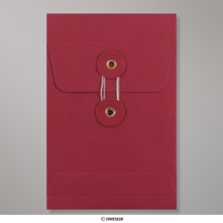 162x114x25 mm (C6) Červená kapacitná obálka s uzatváraním na šnúrku