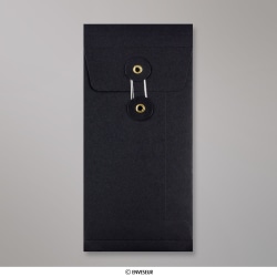 220x110x25 mm (DL) Čierna kapacitná obálka s uzatváraním na šnúrku