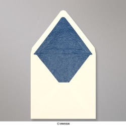 160x160 mm Slonovinová Obálka Vystlaná Modrým Luxusným Papierom