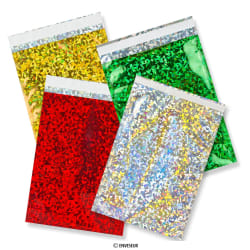 Bolsas em folha de prata holográficas