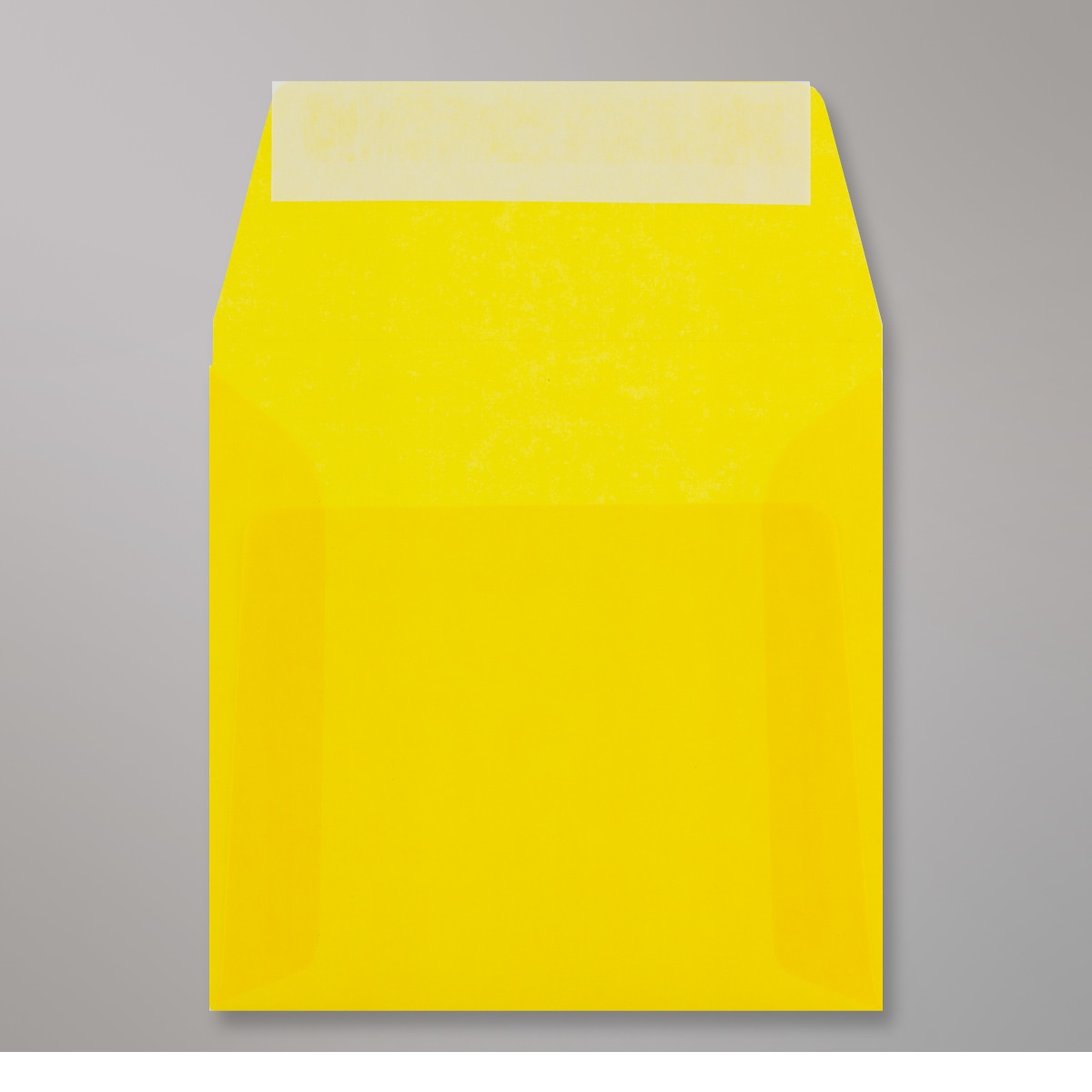 Enveloppe transparente jaune 125x125 mm