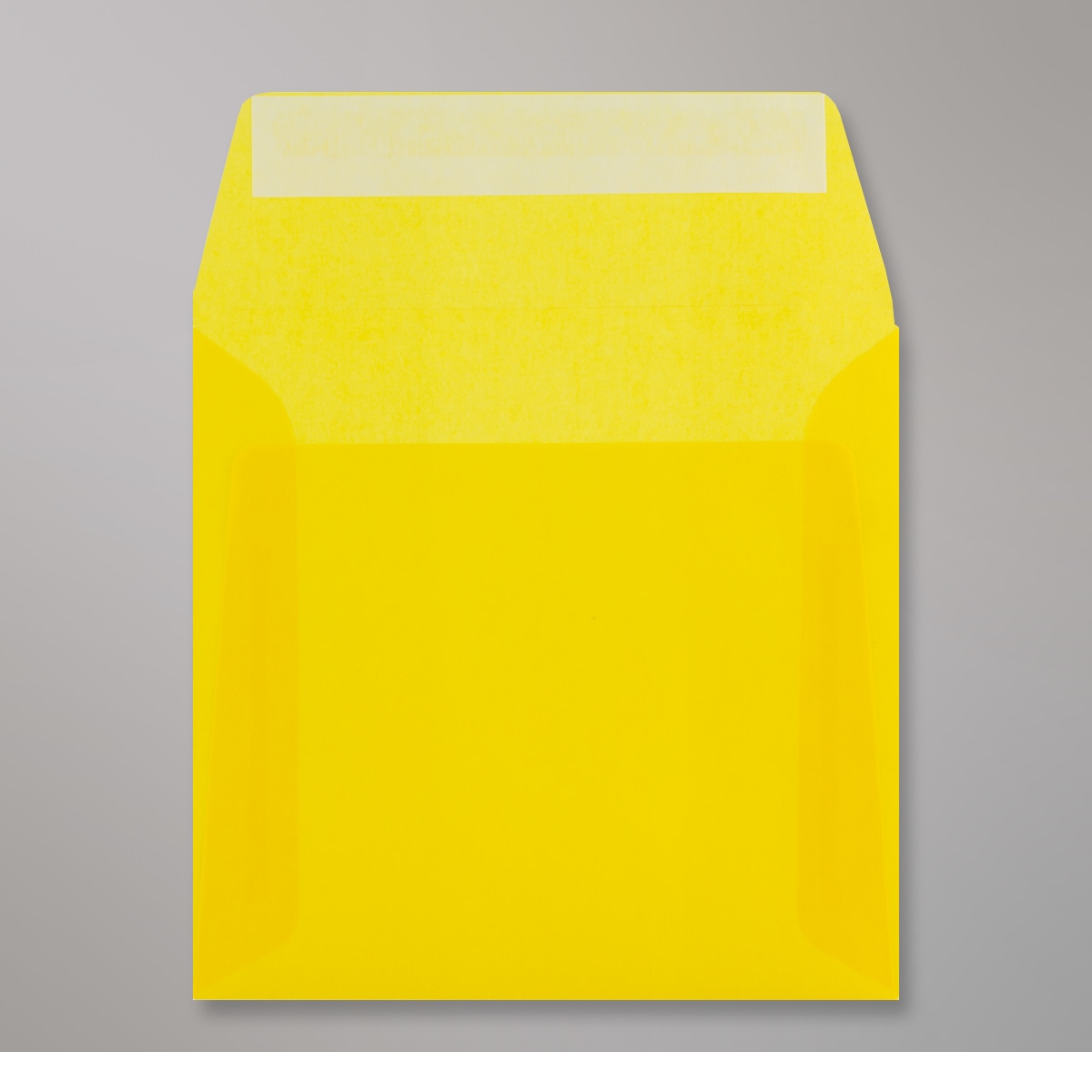 Enveloppe transparente jaune 160x160 mm