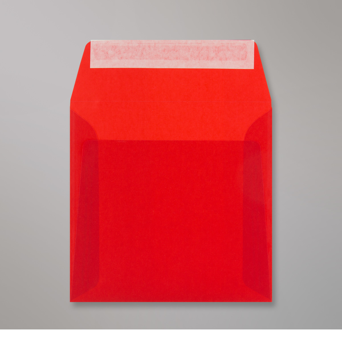 Enveloppe transparente rouge 160x160 mm