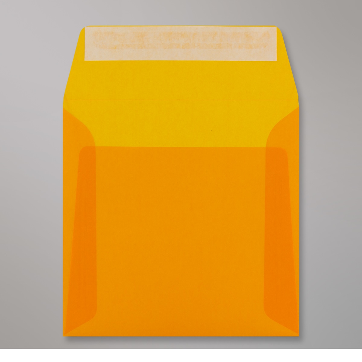 Enveloppe transparente orange 125x125 mm