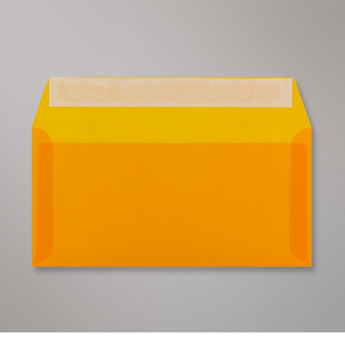 Enveloppe transparente orange 110x220 mm (DL)