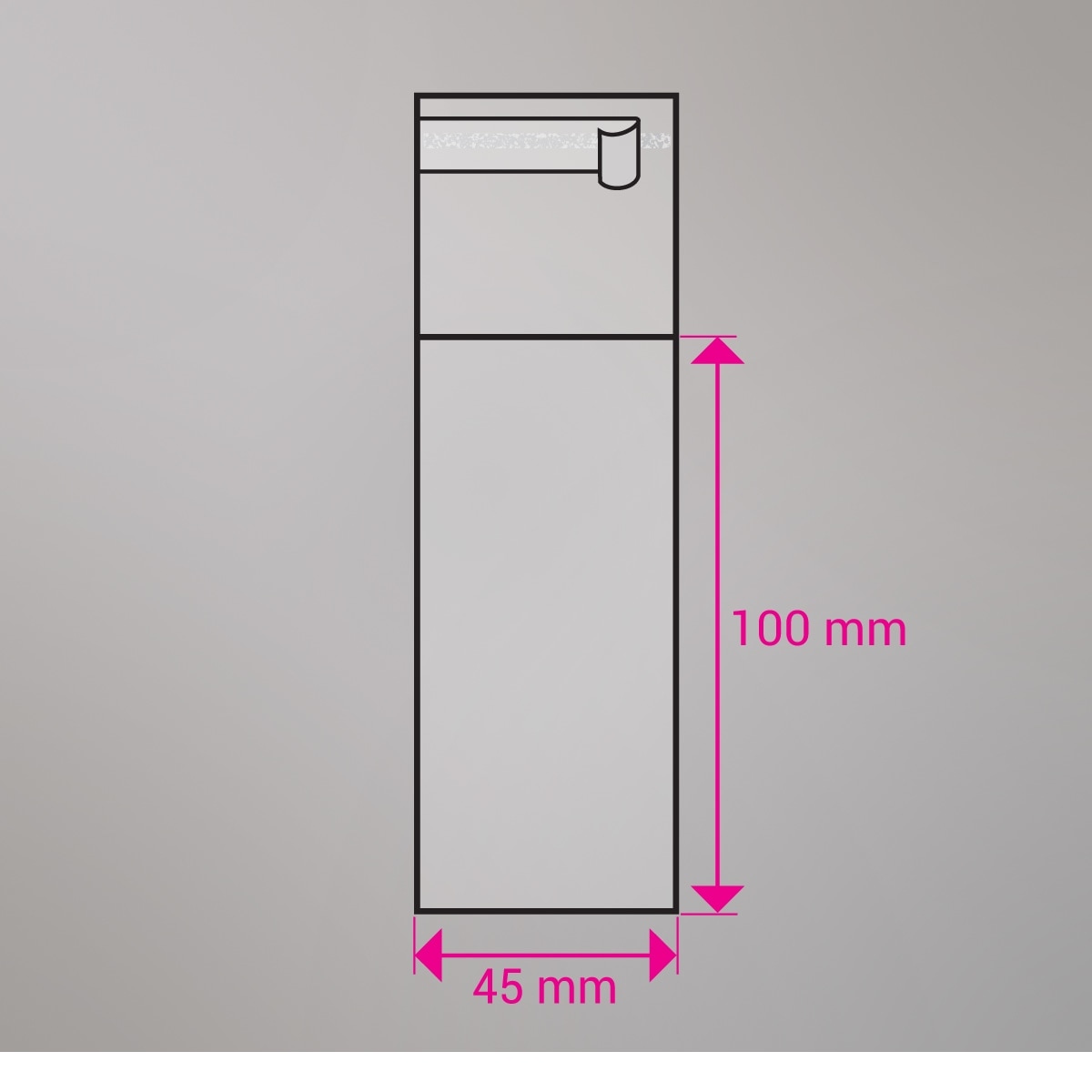 Sac cellophane transparent 100x45 mm