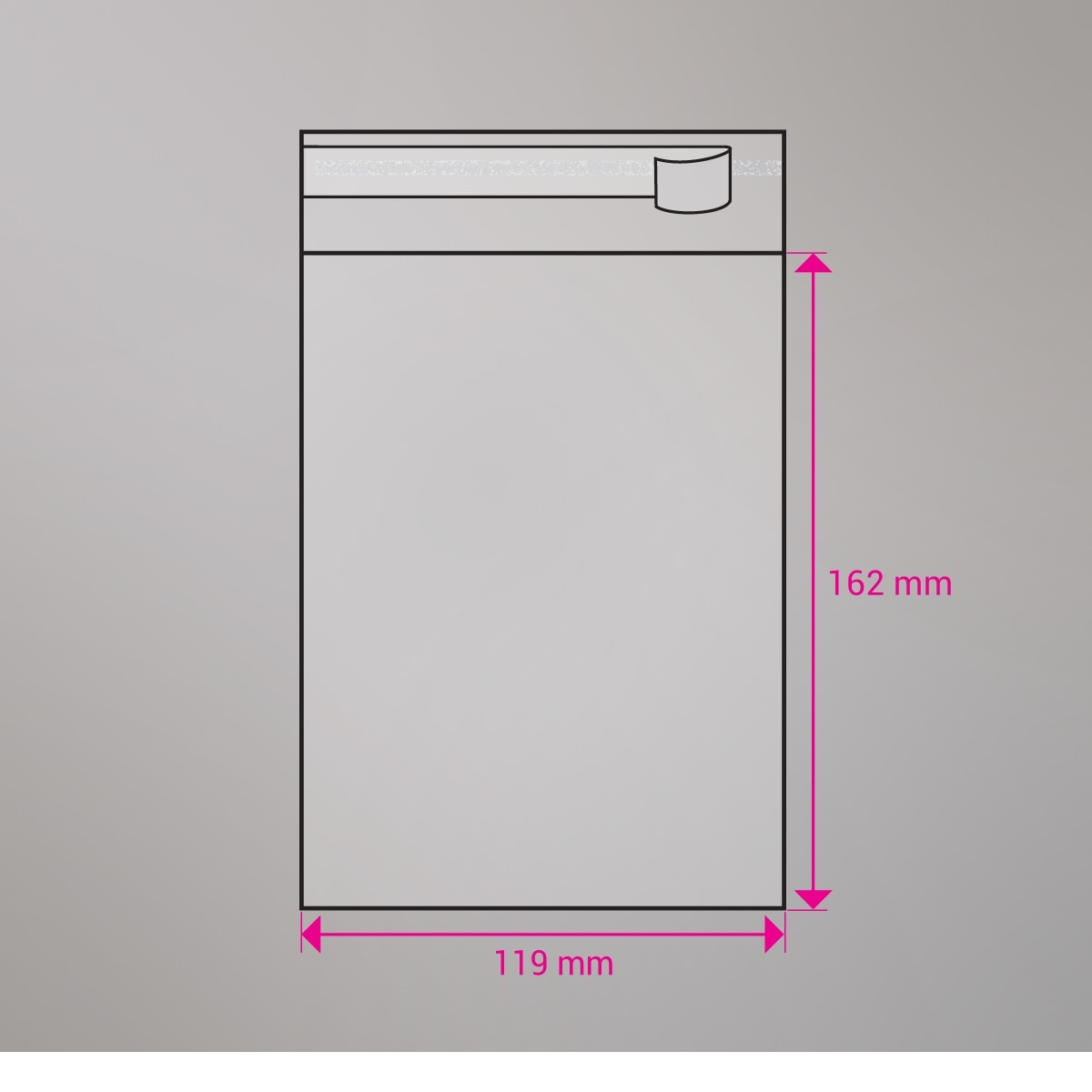 Sac cellophane transparent 162x119 mm