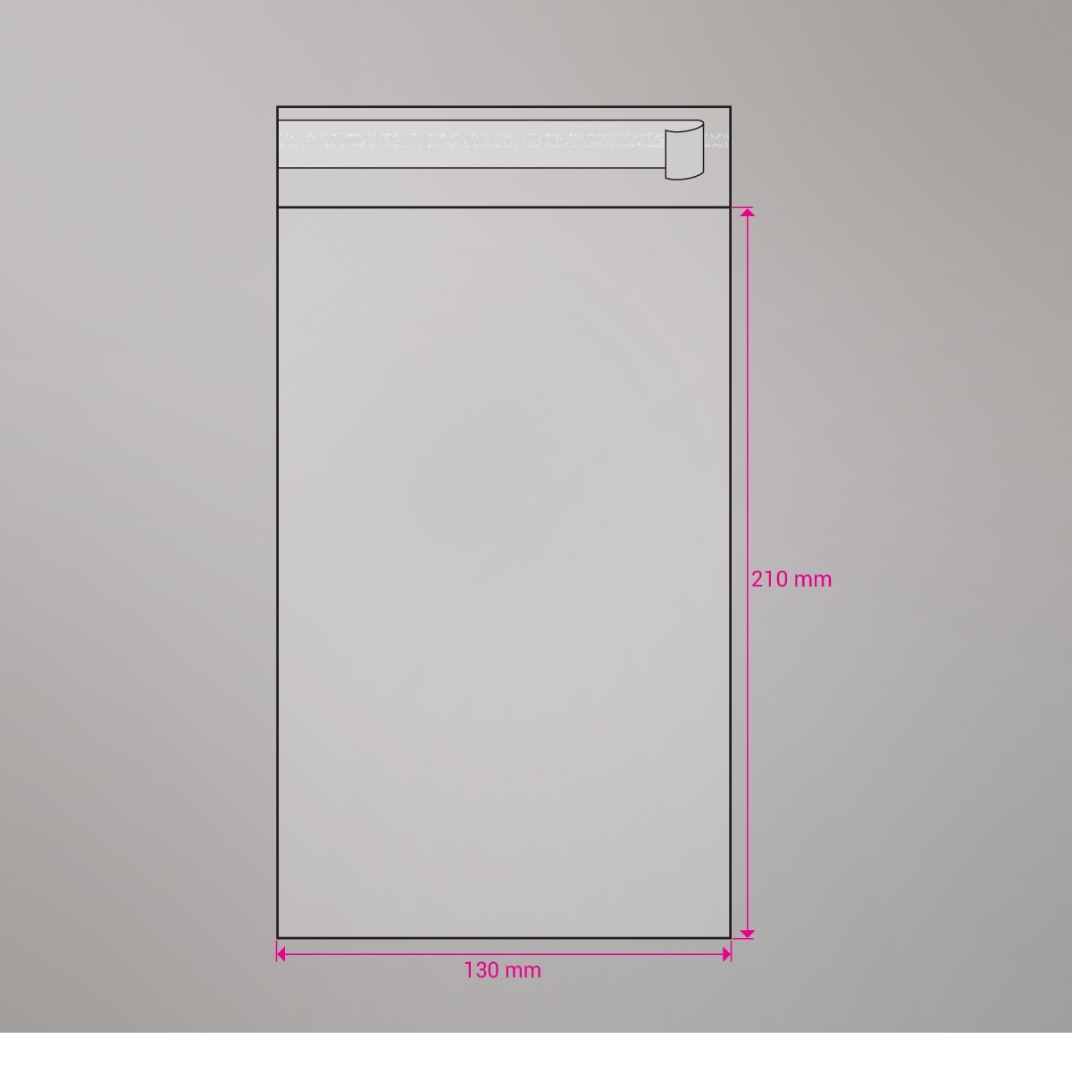 Sac cellophane transparent 210x130 mm