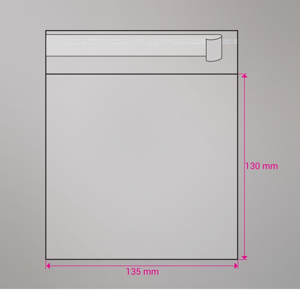 Sac cellophane transparent 130x135 mm