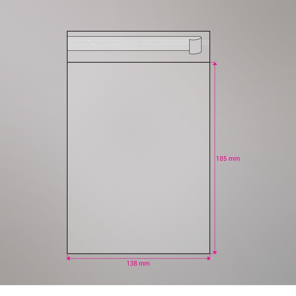 Sac cellophane transparent 185x138 mm