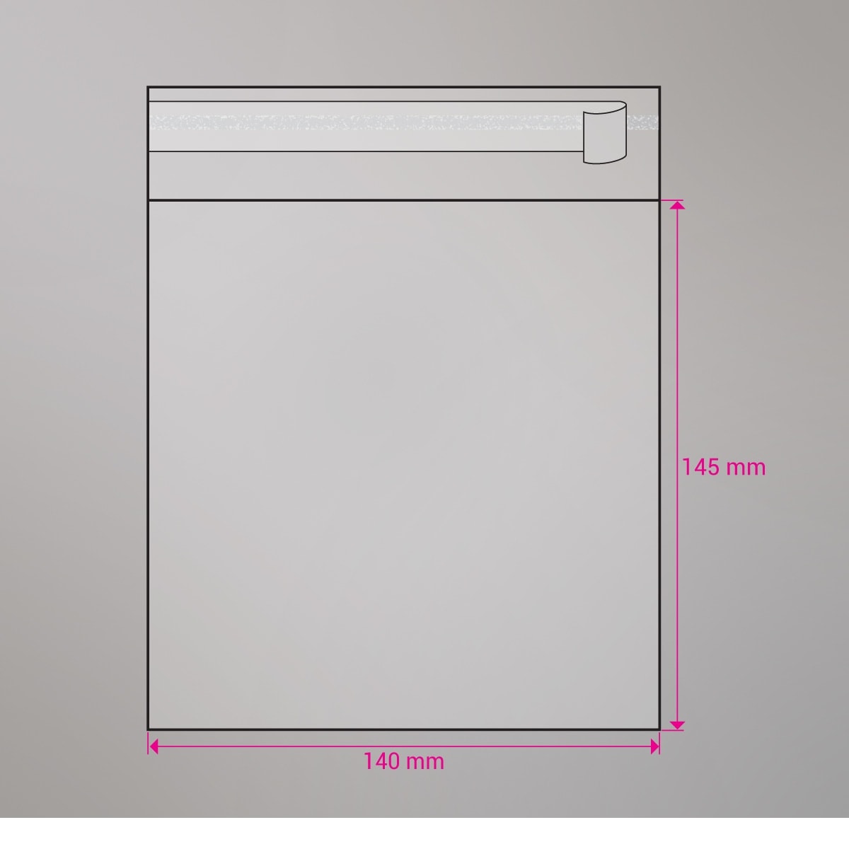Sac cellophane transparent 145x140 mm