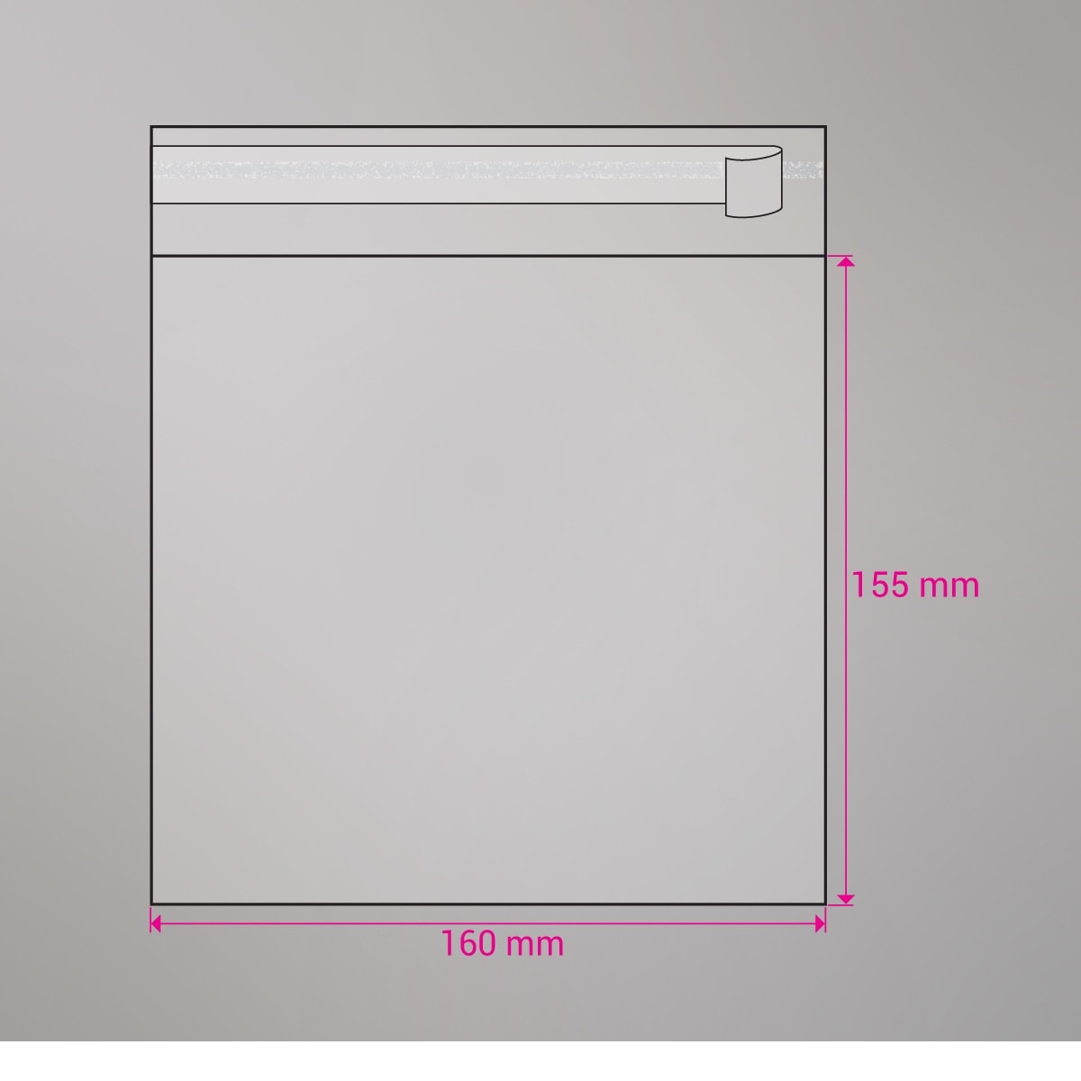 Sac cellophane transparent 155x160 mm