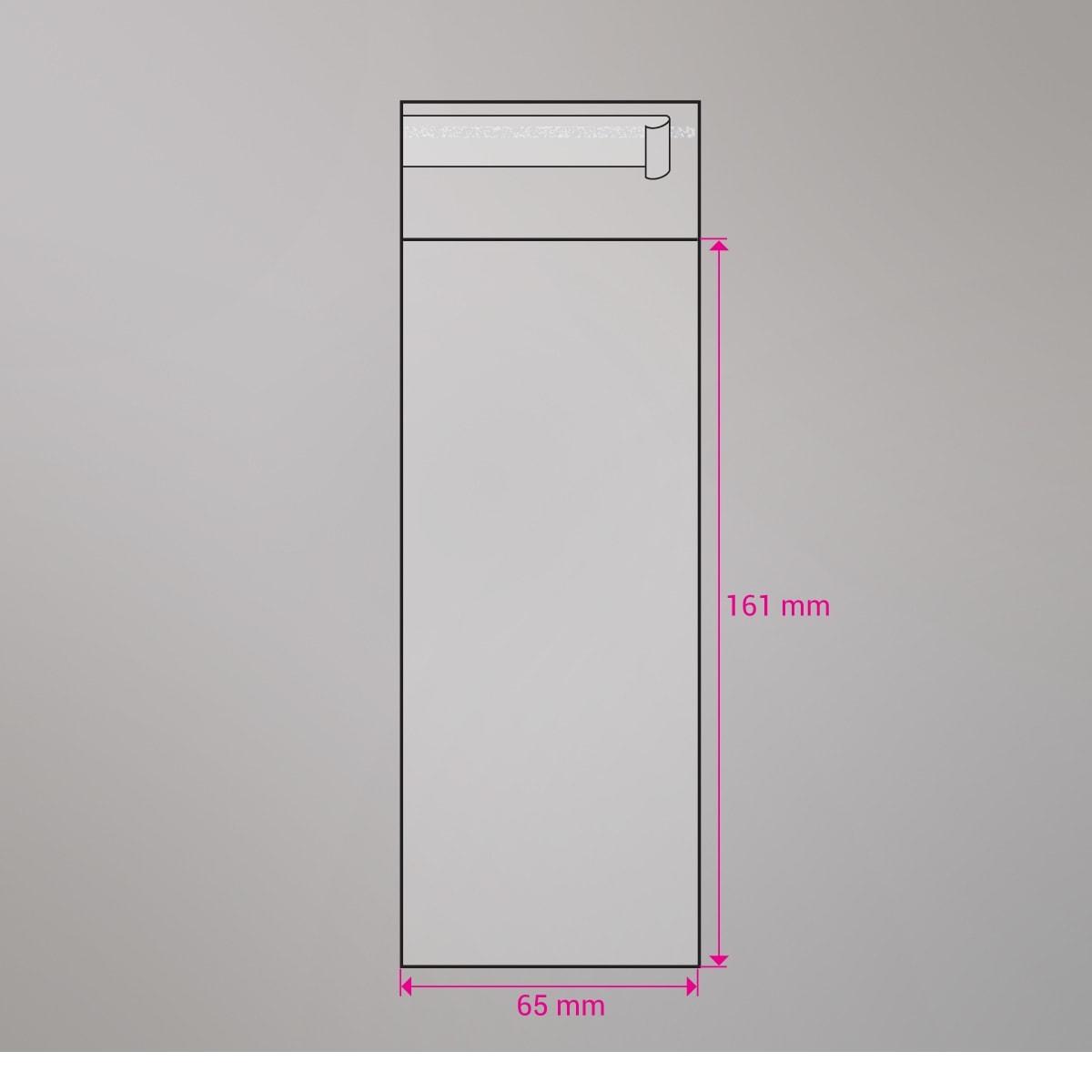 Sac cellophane transparent 161x66 mm