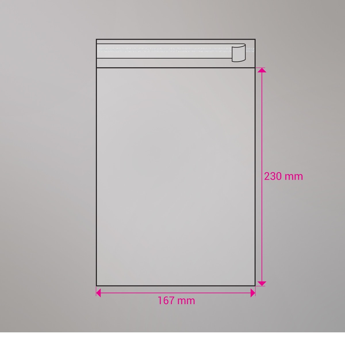 Sac cellophane transparent 230x167 mm